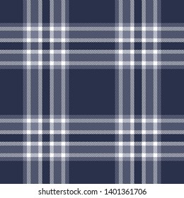 Blue plaid pattern seamless vector. Herringbone tartan check plaid for modern textile design. Pixel texture.