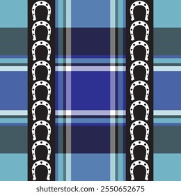 Blue plaid seamless pattern Black cowboy style with a rustic, rustic lifestyle. Charming and versatile, ideal for a variety of design projects such as clothing, bags, tablecloths, paper, and websites.