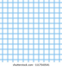 Blue plaid seamless pattern, vector background