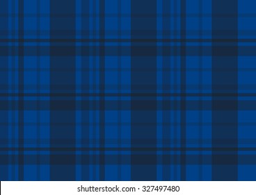 Blue Plaid Tartan Fabric Vector Pattern