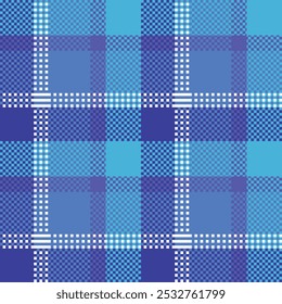 Blue plaid tartan seamless repeat pattern. This is a blue, navy blue checkered plaid vector illustration. Design for decorative,wallpaper,shirts,clothing,tablecloths,wrapping, ,textile,fabric,texture
