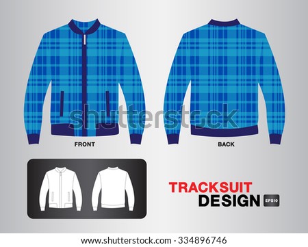blue plaid tracksuit design vector illustration
