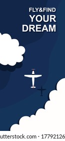 blue plane and clouds wallpaper
