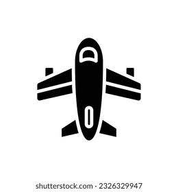 Blue Plane Filled Icon Vector Illustration