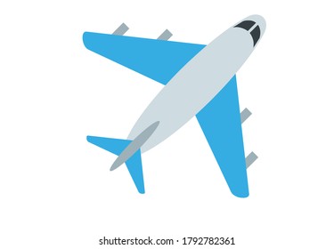 blue plane with white background
