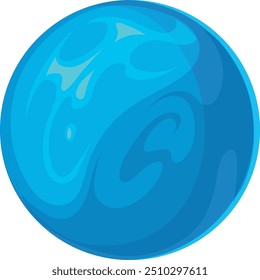 Blue planet cartoon icon. Gas space body