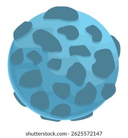 Blue planet with craters resembling the surface of the moon, evoking a sense of mystery and the vastness of space