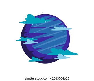 blue planet design over white