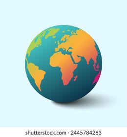 blue planet earth vector graphic