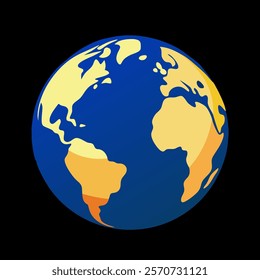 blue planet earth vector illustration