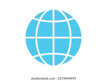 Blue planet or global internet icon