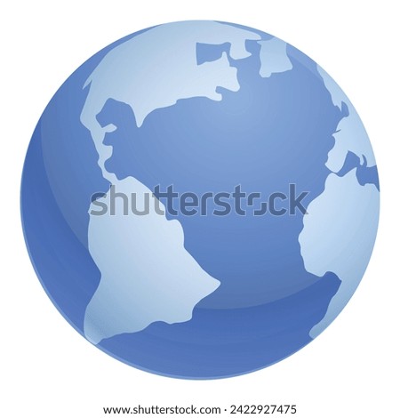 Blue planet icon cartoon vector. Space service connect. World grid
