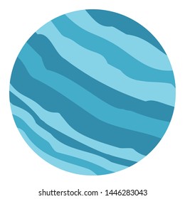 Blue planet icon. Flat illustration of blue planet vector icon for web design