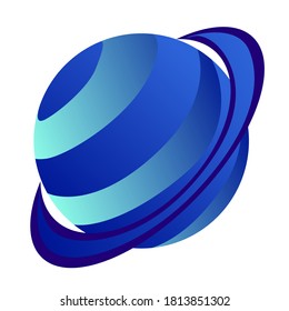Blaues Planet - Symbol. Einziger Vektor.