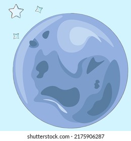 ilustración de planeta azul con fondo