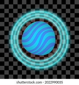 Blue planet isolated illustration eps vector planetary space graphic resources element