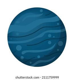 blue planet space icon flat