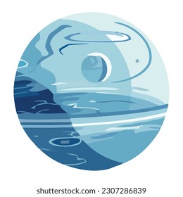 icono exterior del planeta azul aislado