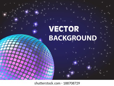 blue planet in space. vector illustration