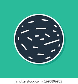 Blue Planet Venus icon isolated on green background.  Vector Illustration