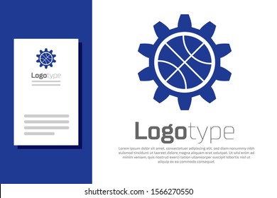 Blue Planning strategy concept icon isolated on white background. Basketball cup formation and tactic. Logo design template element. Vector Illustration