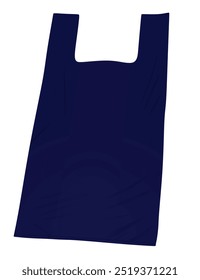 Blue  plastic bag. vector illustration