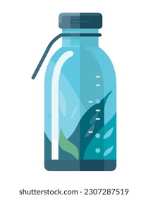 blue plastic bottle equipment icon isolated