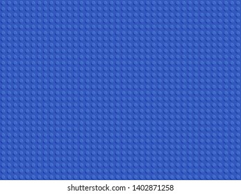 Blue plastic constructor  pattern. Abstract background blocks plate flat design vector