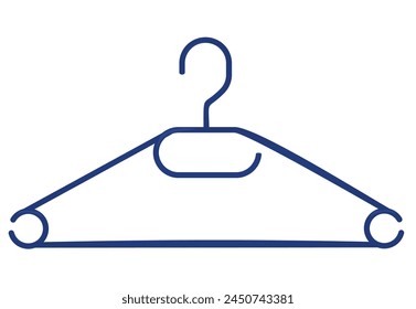 Blue plastic hanger.  vector illustration