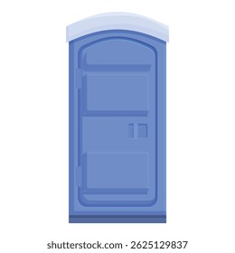 Vaso sanitário portátil de plástico azul, autônomo, com instalações necessárias para reuniões ao ar livre
