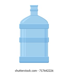 Blue plastic transparent bottle for water, vector illustration