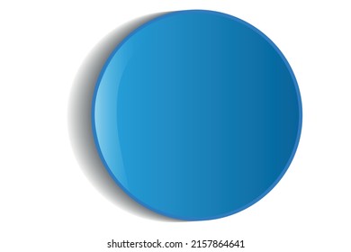 un plato azul sobre un fondo blanco. ilustración vectorial