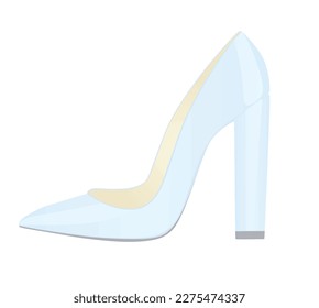 Blue platform shoe. vector illustration