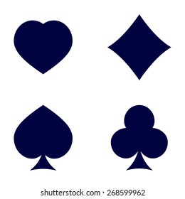 Blue Play card's signs vector-icon 