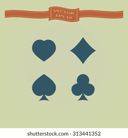 Blue Play card's signs vector-icon