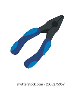 Blue Pliers Tool Isolated Icon