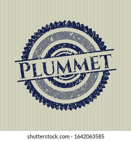 Blue Plummet distress grunge style stamp