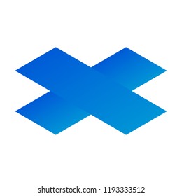 Blue plus sign icon. Isometric of blue plus sign vector icon for web design isolated on white background