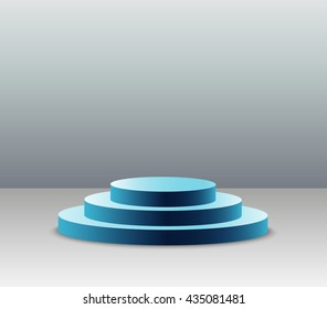 Blue podium