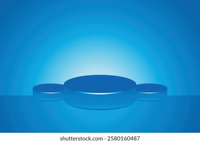 Blue Podium background design template