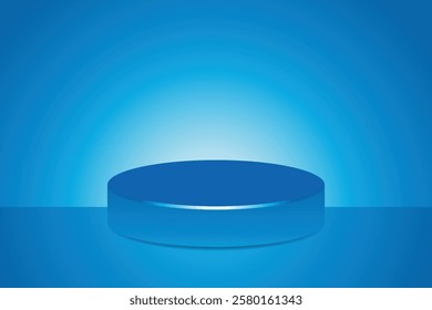 Blue Podium background design template