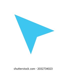 Blue Pointer cursor icon for apps and web sites