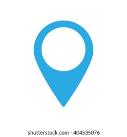 Blue pointer, Location symbol, Flat design style, Map pointer icon, Vector