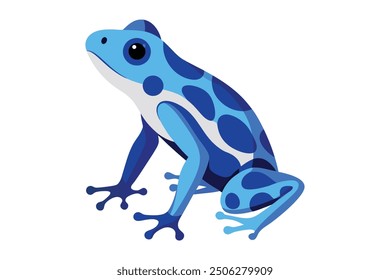 blue poison dart frog real looking full body vector