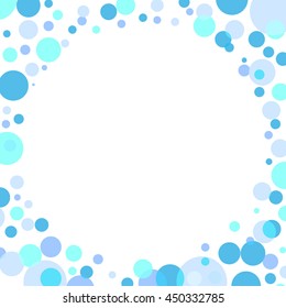 Blue poka dots abstract background / Blue circle background 
