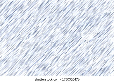 Fondo de Punto de Polka Azul. Línea Azul diagonal en fondo blanco. Diseño textil azul blanco. Vector de rayas geométricas del patrón de papel tapiz índigo.
