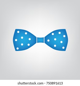 Blue Polka Dot Bow Tie Icon Stock Vector (Royalty Free) 750891613 ...