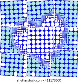  blue polka dots pattern with heart silhouette together vector print pattern. special day gift print offer, t shirt print, poster.