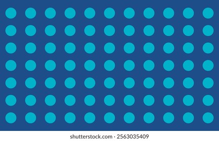 blue polka dots pattern over dark blue useful as a background.