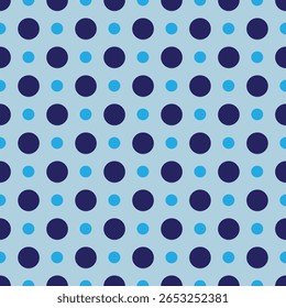 Blue Polka Dots Seamless Pattern. Perfect for arts and crafts, digital paper, fabric printing, textile printing, packaging, scrapbooking, gift wrap, background and more.
